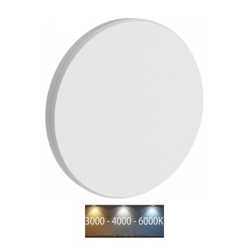 Aplique LED para exterior PIATTA LED/18W/230V 3000/4000/6000K diá. 25 cm IP44 blanco