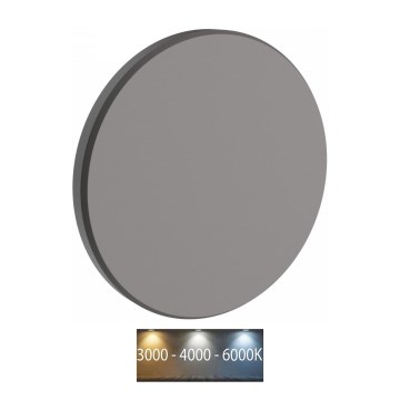 Aplique LED para exterior PIATTA LED/18W/230V 3000/4000/6000K diá. 25 cm IP44 gris