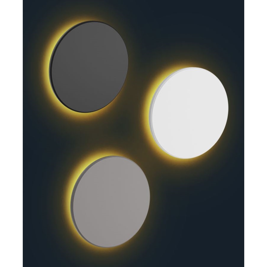Aplique LED para exterior PIATTA LED/18W/230V 3000/4000/6000K diá. 25 cm IP44 gris