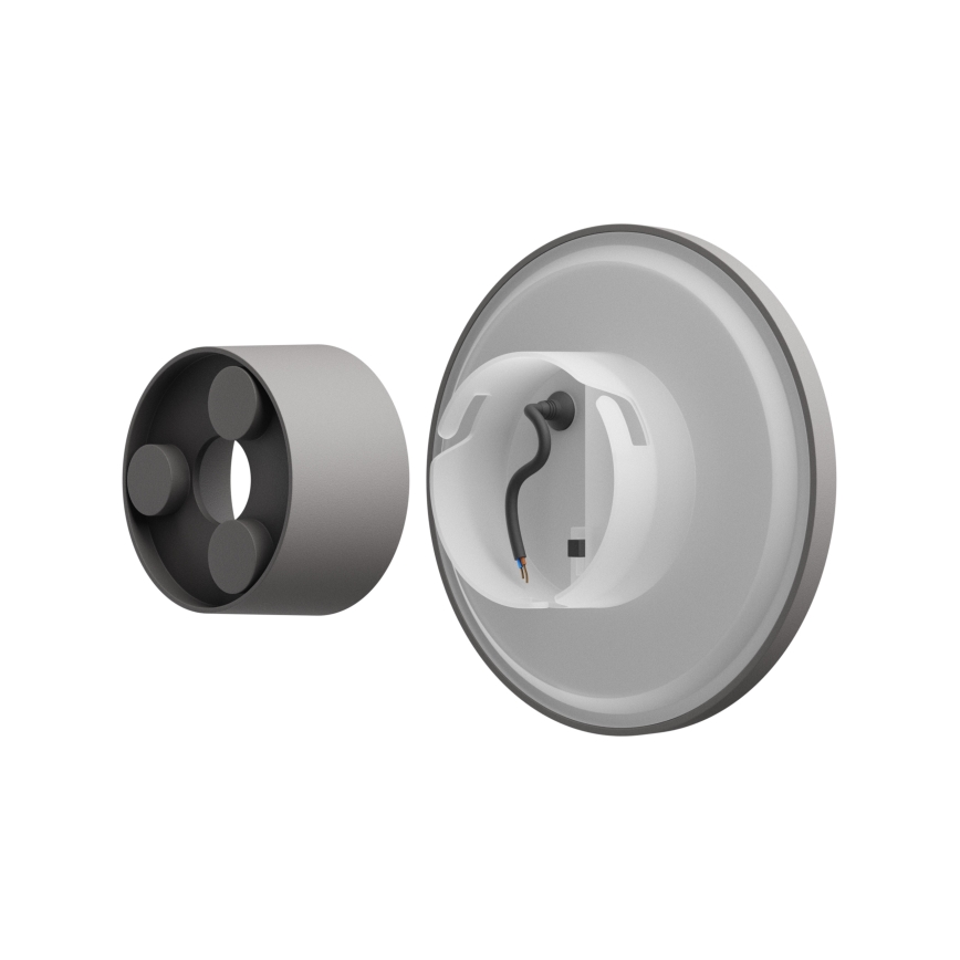 Aplique LED para exterior PIATTA LED/18W/230V 3000/4000/6000K diá. 25 cm IP44 gris