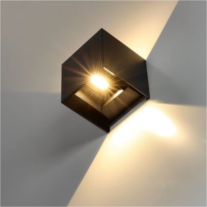 Aplique LED para exterior QUERK 2xLED/3W/230V 3000K IP54 negro