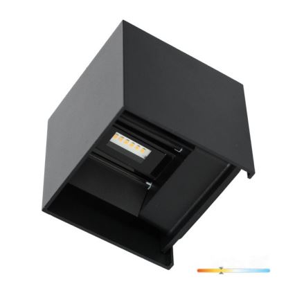 Aplique LED para exterior QUERK 2xLED/3W/230V 3000K IP54 negro