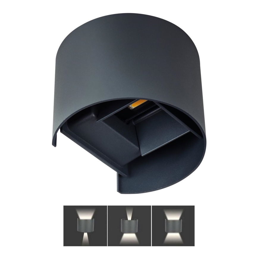 Aplique LED para exterior REKA LED/7W/230V IP54 antracita