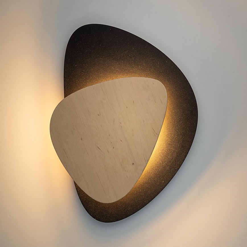 Aplique LED PEDRA LED/7W/230V negro/beige