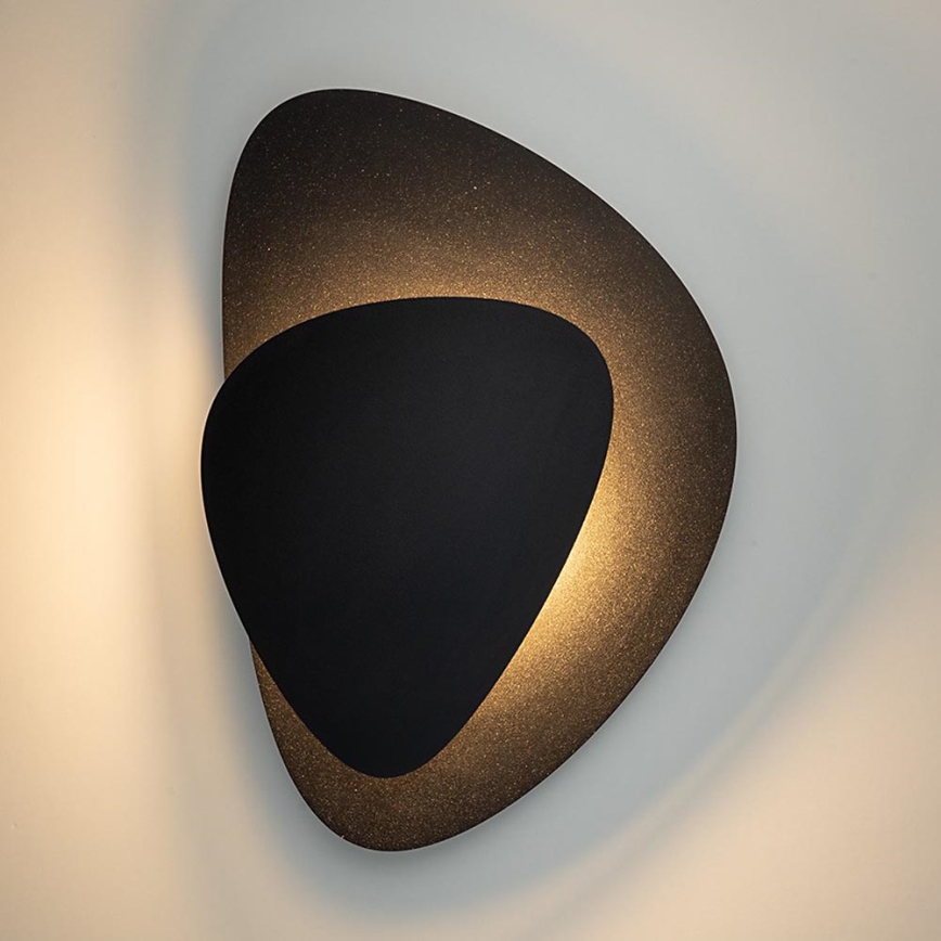 Aplique LED PEDRA LED/7W/230V negro