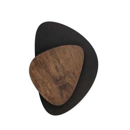 Aplique LED PEDRA LED/7W/230V negro/marrón