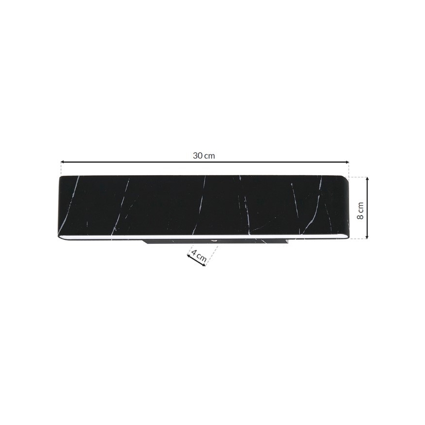 Aplique LED PIERCE LED/12W/230V 30 cm negro