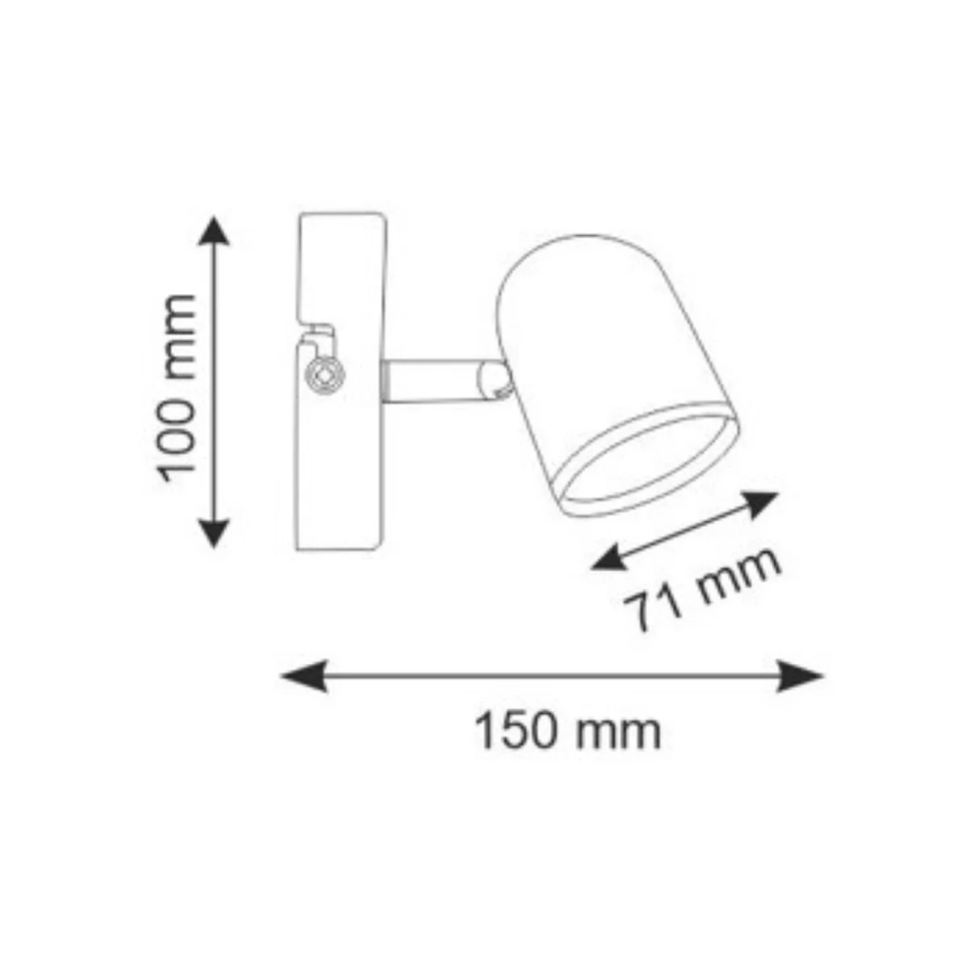 Aplique LED RAWI LED/4,2W/230V negro