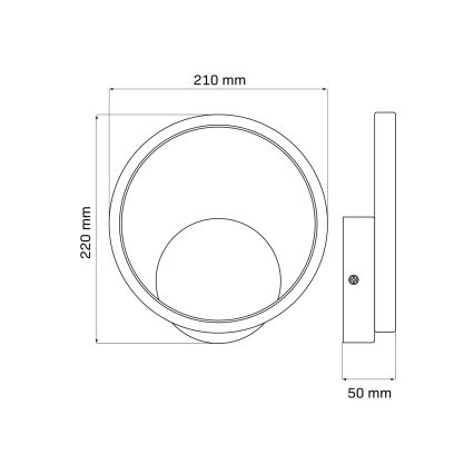 Aplique LED ROMAN LED/11,5W/230V 4000K negro