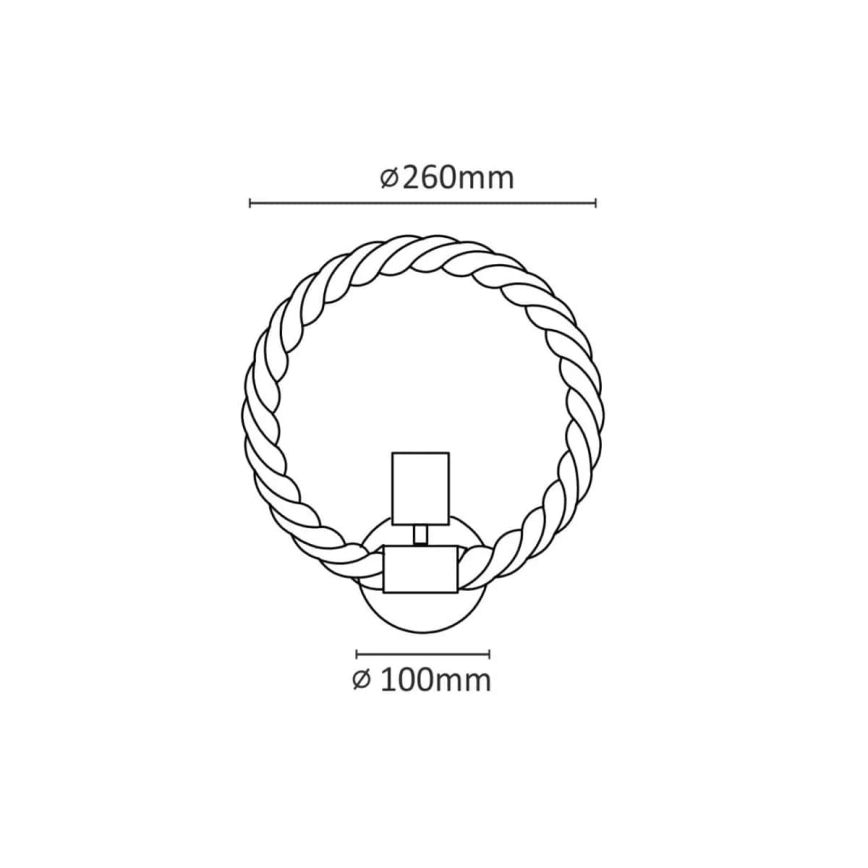 Aplique LED ROPE ARTHUR 1xE27/10W/230V