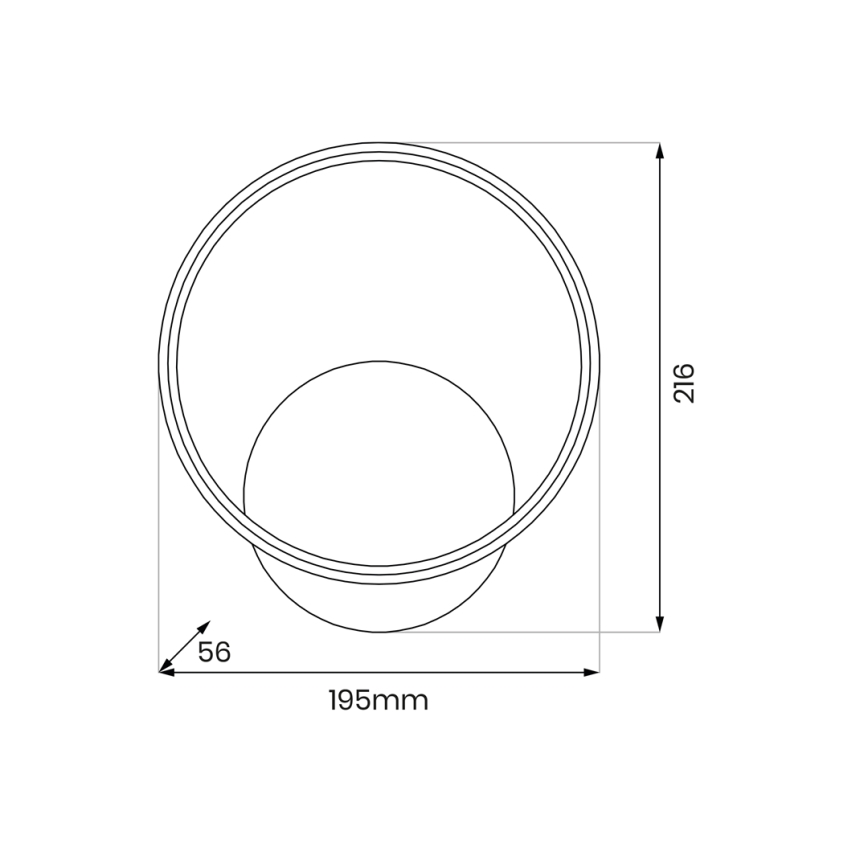Aplique LED ROTONDA LED/7W/230V dorado