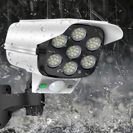 Cámara de seguridad falsa solar LED con sensor KAMERA LED/1W/3,7V 1200 mAh IP44 + mando a distancia