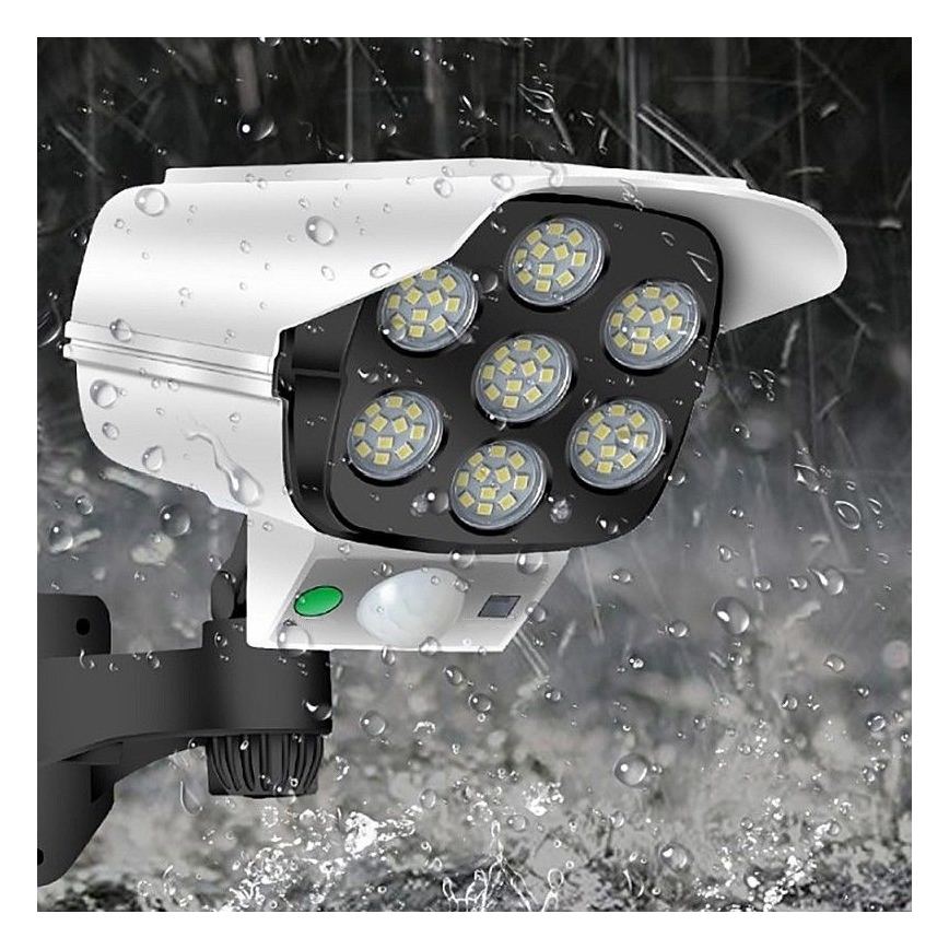 Cámara de seguridad falsa solar LED con sensor KAMERA LED/1W/3,7V 1200 mAh IP44 + mando a distancia