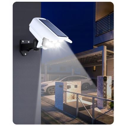 Cámara de seguridad falsa solar LED con sensor KAMERA LED/1W/3,7V 1200 mAh IP44 + mando a distancia