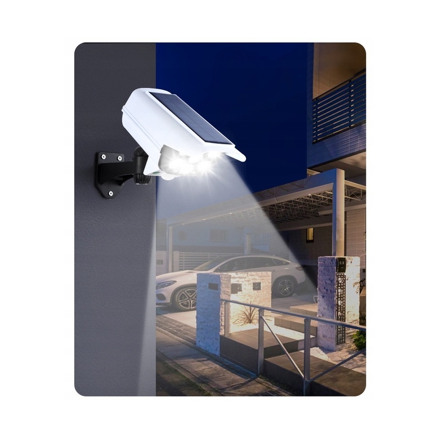 Cámara de seguridad falsa solar LED con sensor KAMERA LED/1W/3,7V 1200 mAh IP44 + mando a distancia