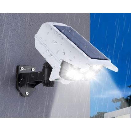 Cámara de seguridad falsa solar LED con sensor KAMERA LED/1W/3,7V 1200 mAh IP44 + mando a distancia