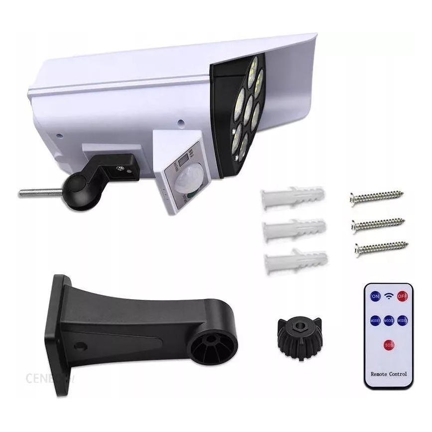 Cámara de seguridad falsa solar LED con sensor KAMERA LED/1W/3,7V 1200 mAh IP44 + mando a distancia