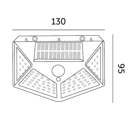 Aplique LED solar con sensor LED/1W/3,7V 6500K IP44