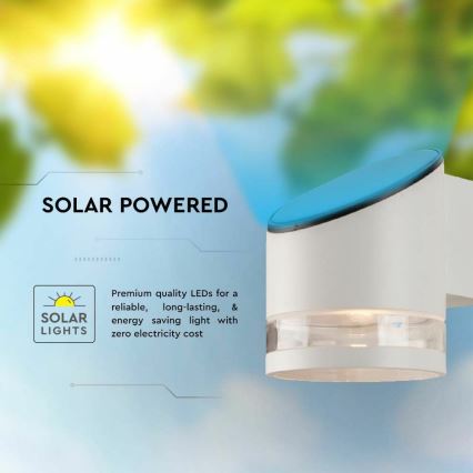 Aplique LED Solar con sensor LED/1W/3,7V IP44 3000K blanco