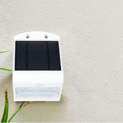 Aplique LED solar con sensor LED/3W/3,7V 3000/4000K IP65 2000 mAh blanco