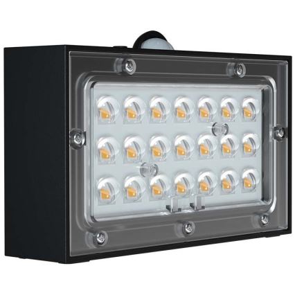 Aplique LED solar con sensor LED/3W/3,7V 3000K/4000K IP65 1200 mAh negro