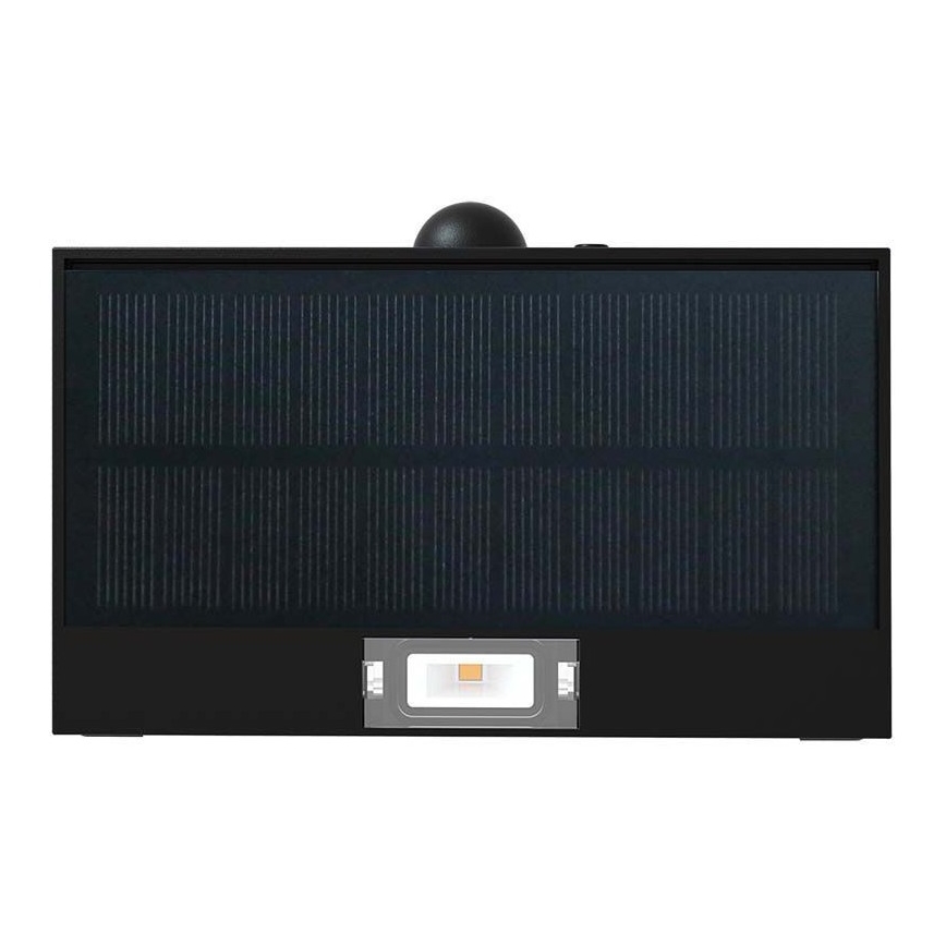 Aplique LED solar con sensor LED/3W/3,7V 3000K/4000K IP65 1200 mAh negro