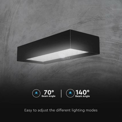 Aplique LED solar con sensor LED/6W/3,7V IP65 4000K 3000 mAh negro