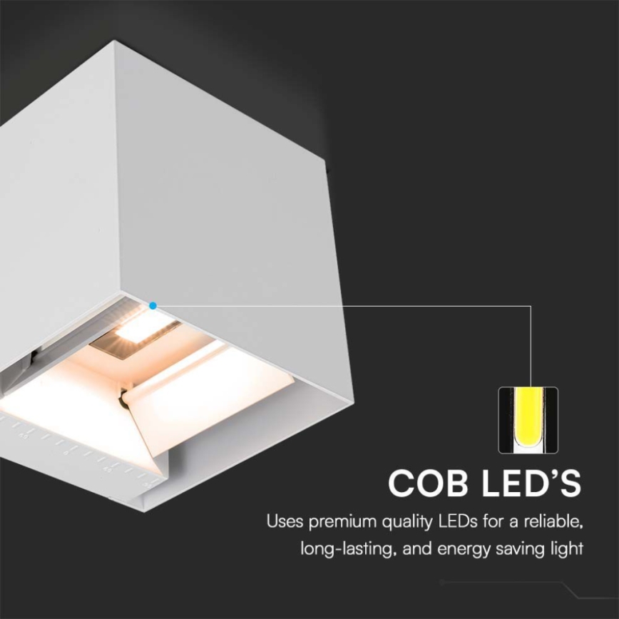 Aplique LED solar con sensor LED/9W/3,7V IP65 3000K 2600 mAh blanco