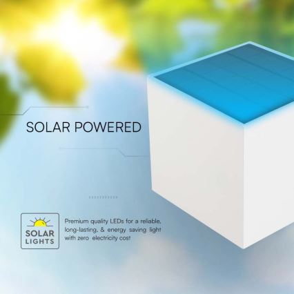 Aplique LED solar con sensor LED/9W/3,7V IP65 3000K 2600 mAh blanco