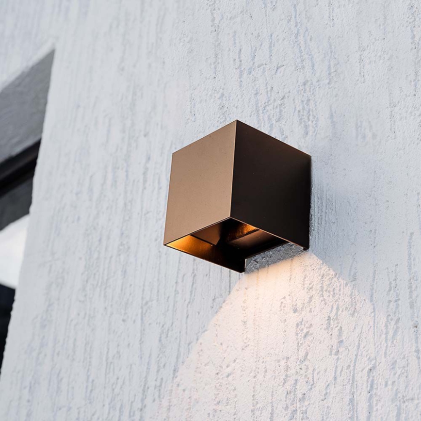 Aplique LED solar con sensor LED/9W/3,7V IP65 4000K marrón