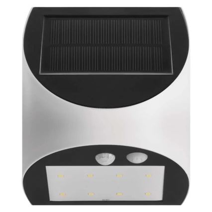 Aplique LED solar con sensor LUMI LED/3,7W IP54 blanco