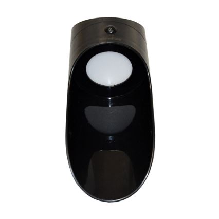 Aplique LED solar con sensor PALESA LED/1W/3,7V IP65 1800 mAh negro