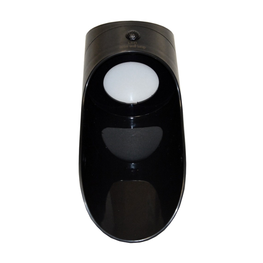 Aplique LED solar con sensor PALESA LED/1W/3,7V IP65 1800 mAh negro