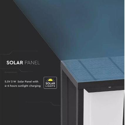Aplique LED solar con sensor SAMSUNG CHIP LED/2W/3,7V IP65 2600 mAh