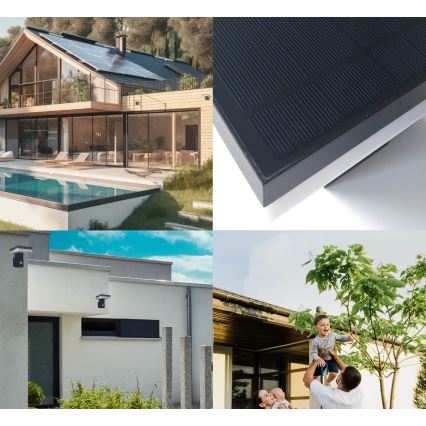 Aplique LED solar con sensor SOLARIS2 LED/5,5W/3,7V 4000K IP44 2600 mAh
