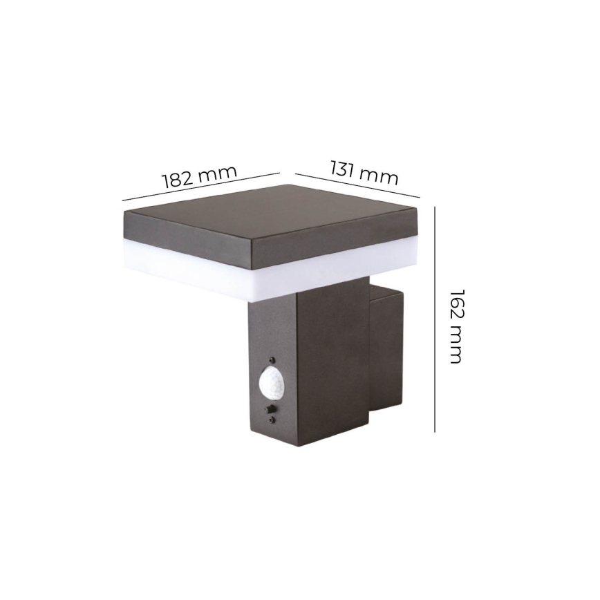 Aplique LED solar con sensor SOLARIS2 LED/5,5W/3,7V 4000K IP44 2600 mAh