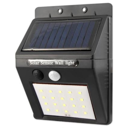 Aplique LED solar con sensor y panel externo LED/0,55W/3,7V 1200 mAh IP65