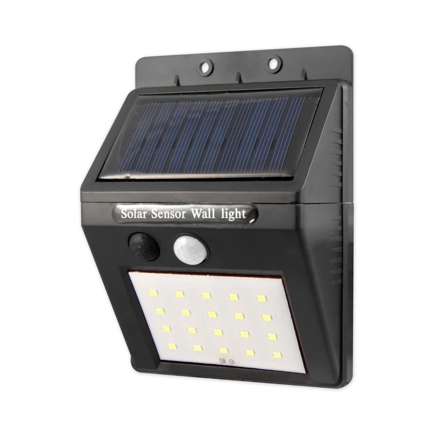 Aplique LED solar con sensor y panel externo LED/0,55W/3,7V 1200 mAh IP65