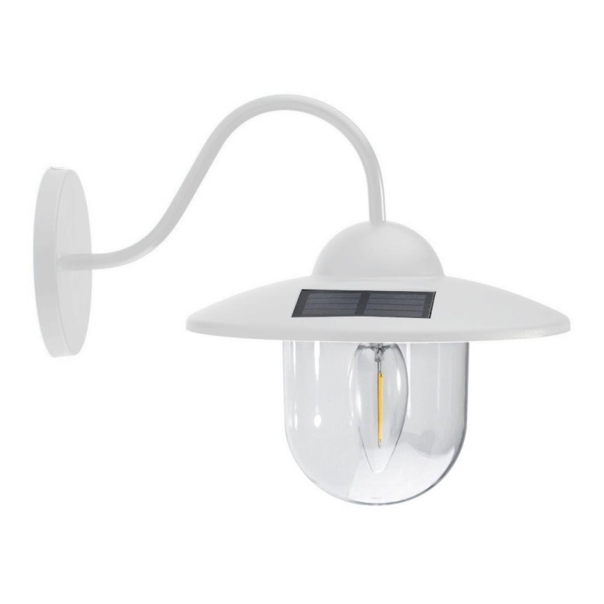 Aplique LED solar LED/0,5W/1,2V 600 mAh IP44 blanco