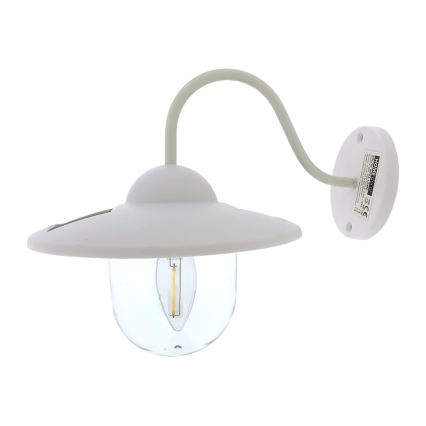Aplique LED solar LED/0,5W/1,2V 600 mAh IP44 blanco