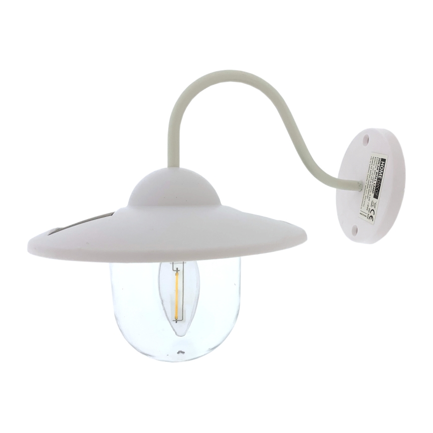 Aplique LED solar LED/0,5W/1,2V 600 mAh IP44 blanco