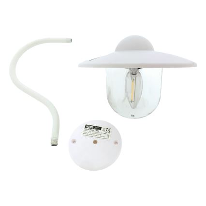 Aplique LED solar LED/0,5W/1,2V 600 mAh IP44 blanco
