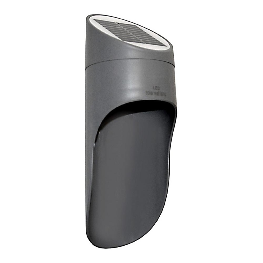 Aplique LED solar PALESA LED/1W/3,7V IP65 1800 mAh gris