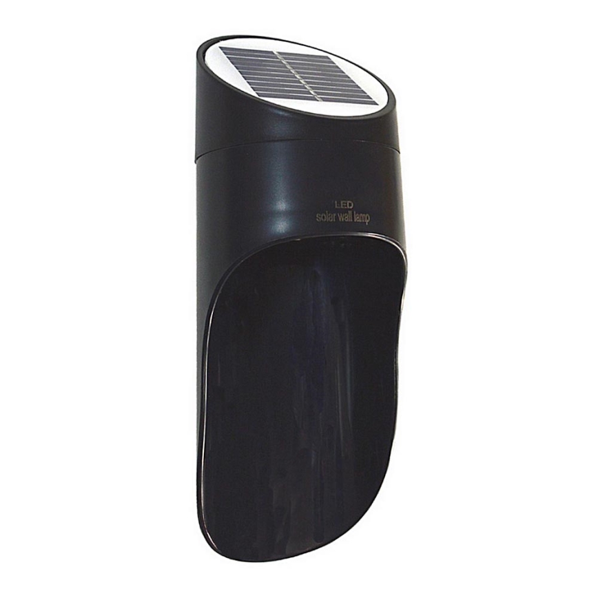 Aplique LED solar PALESA LED/1W/3,7V IP65 1800 mAh negro