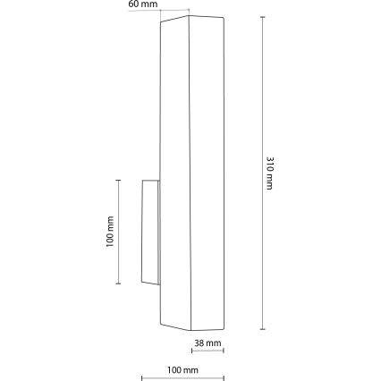 Aplique LED TEO LED/3W/230V 3000K nogal