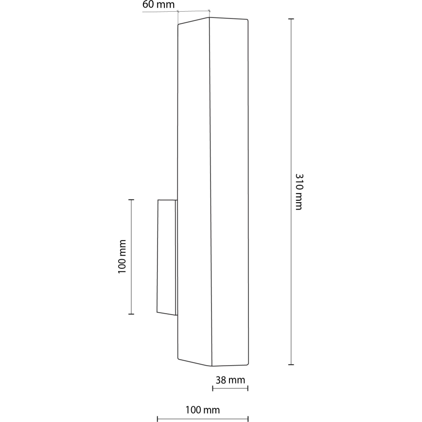 Aplique LED TEO LED/3W/230V 3000K nogal