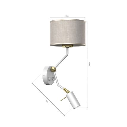 Aplique LINO 1xE27/40W/230V + 1xGU10/MR11/7W