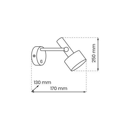 Aplique LINTERNA 1xGX53/12W/230V negro