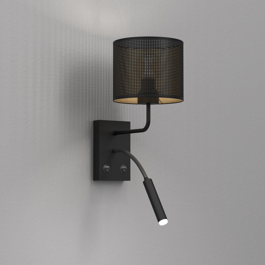 Aplique LOFT SHADE 1xE27/60W+1xG9/8W/230V negro/dorado