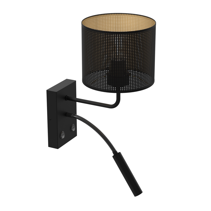 Aplique LOFT SHADE 1xE27/60W+1xG9/8W/230V negro/dorado